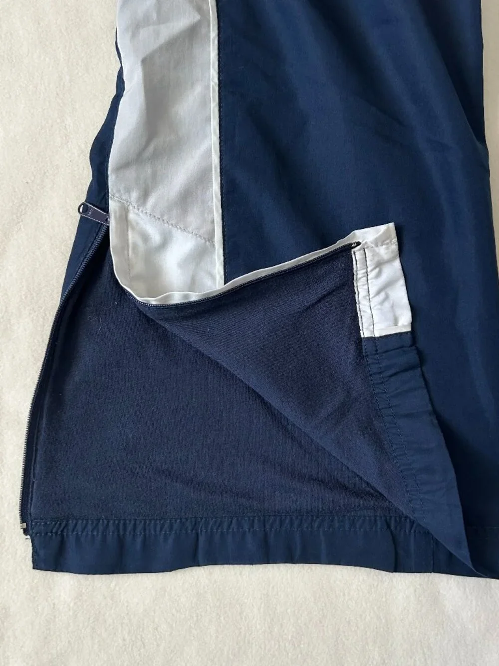 Vintage Nike Navy Blue Track Pants with White Stripe